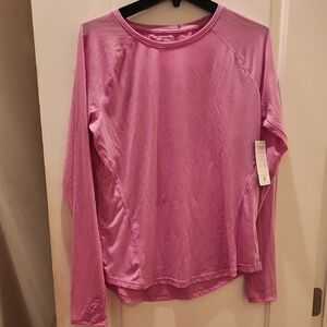 Tek Gear Women's Large Pink Long Sleeve Tee Nwt